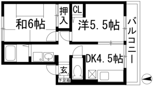 ハイツＫ２の物件間取画像